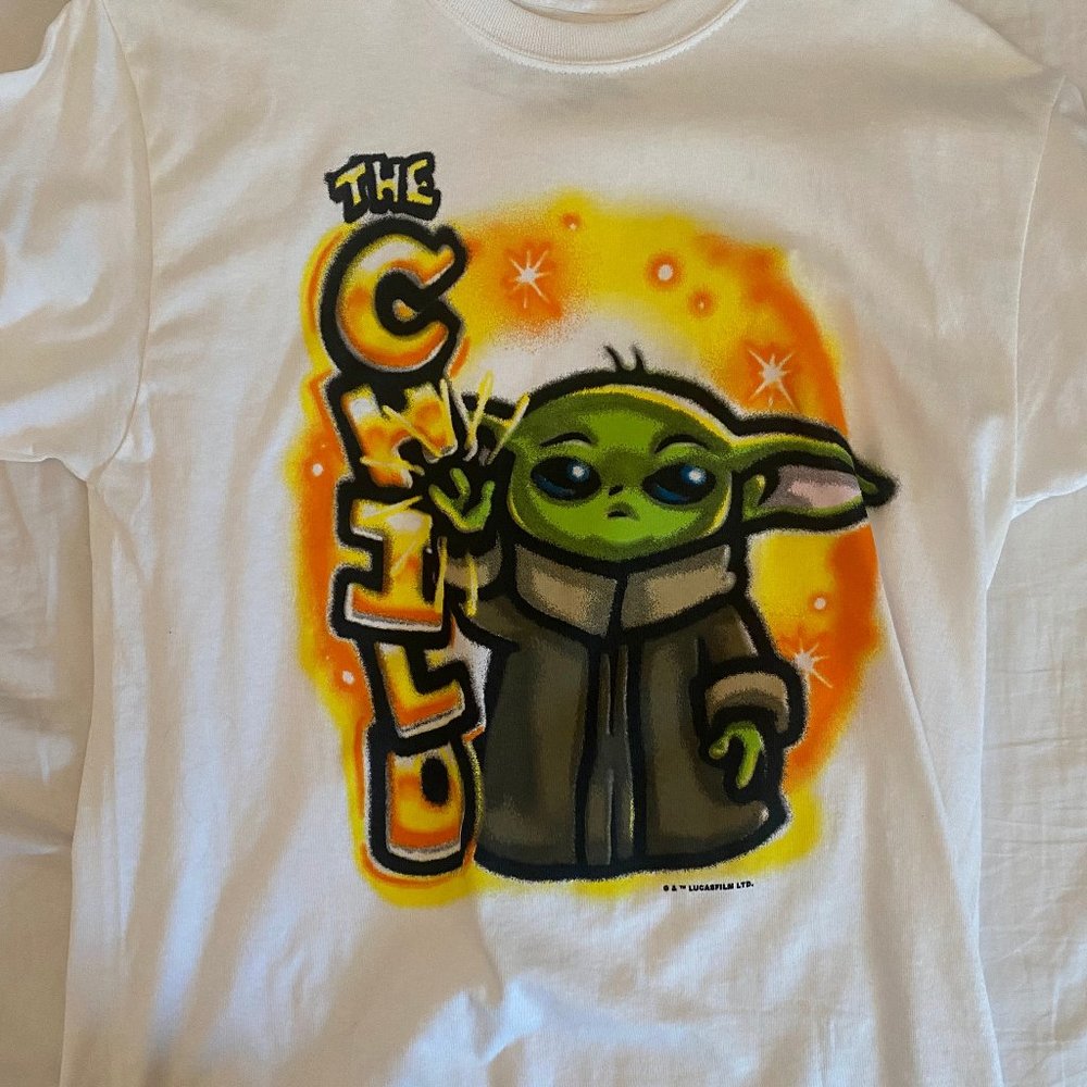 The Child Baby Yoda Retro Graphic T-Shirt